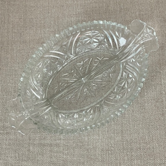 Anchor Hocking Clear Glass Divided Dish - Picture 1 of 6